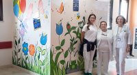 I pazienti realizzano un murales per promuovere l'allattamento al seno