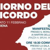 Giorno del Ricordo a Modena: sabato 11 febbraio un incontro del Comitato Dieci Febbraio per le vittime delle foibe